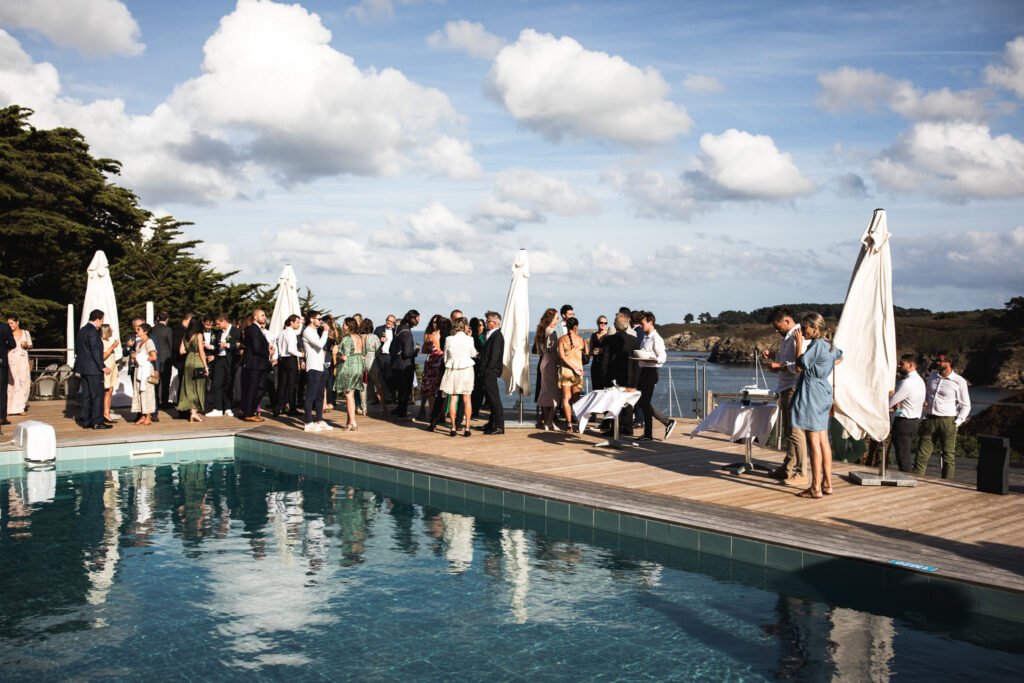 cocktail de mariage Belle-Île-en-Mer à l'hotel Le Cardinal