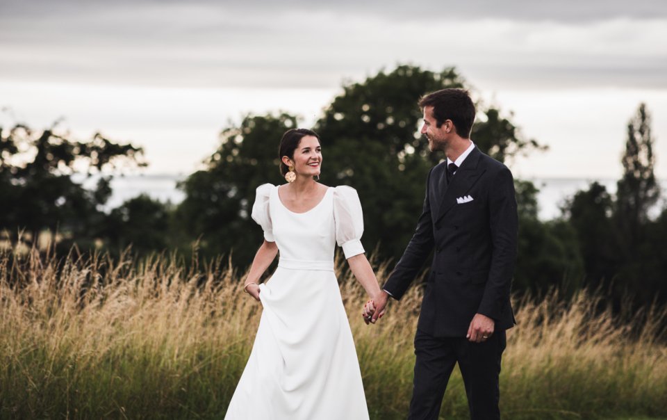 Couple lors d'un mariage au Manoir de Blosseville