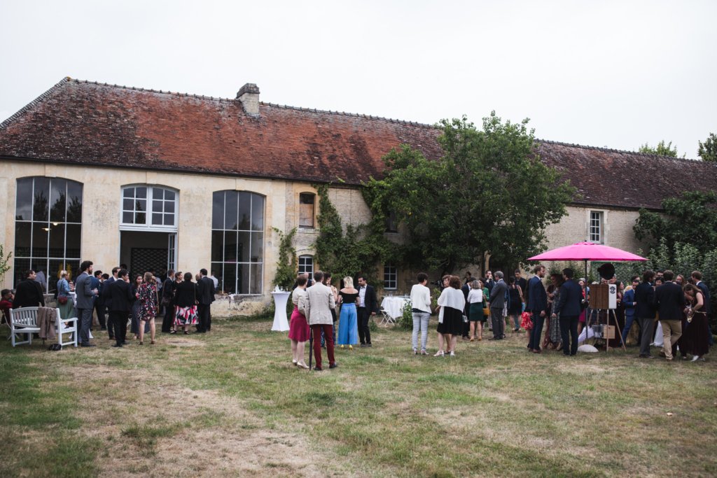 Cocktail de mariage au château de Canon en Normandie
