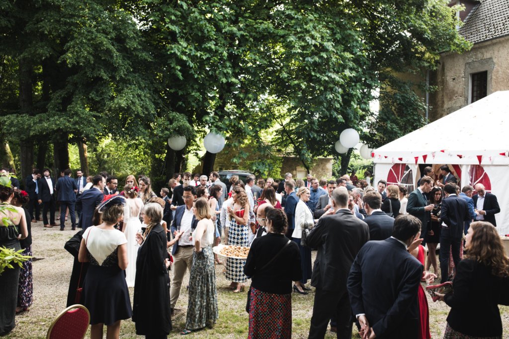 Cocktail de mariage au château de Rigny