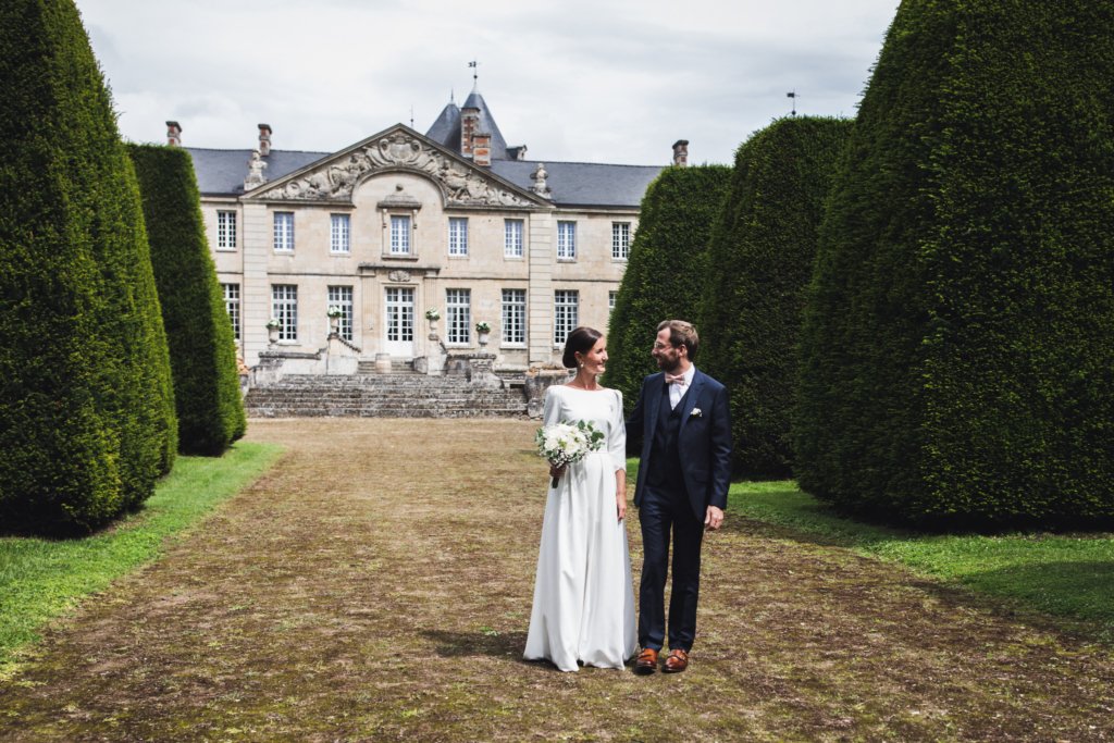photo de couple au château de Vic-sur-Aisne