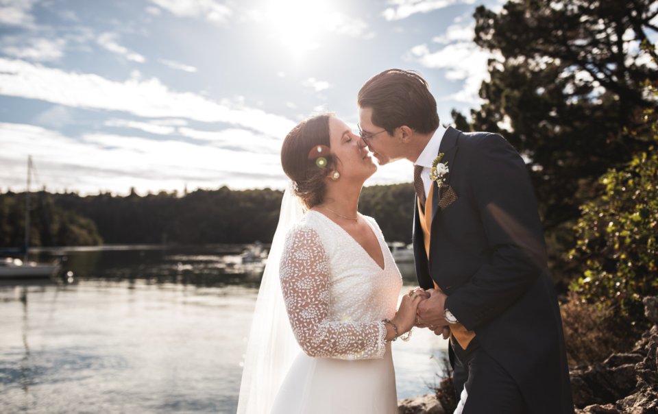 photo de couple au mariage de Kerambleiz