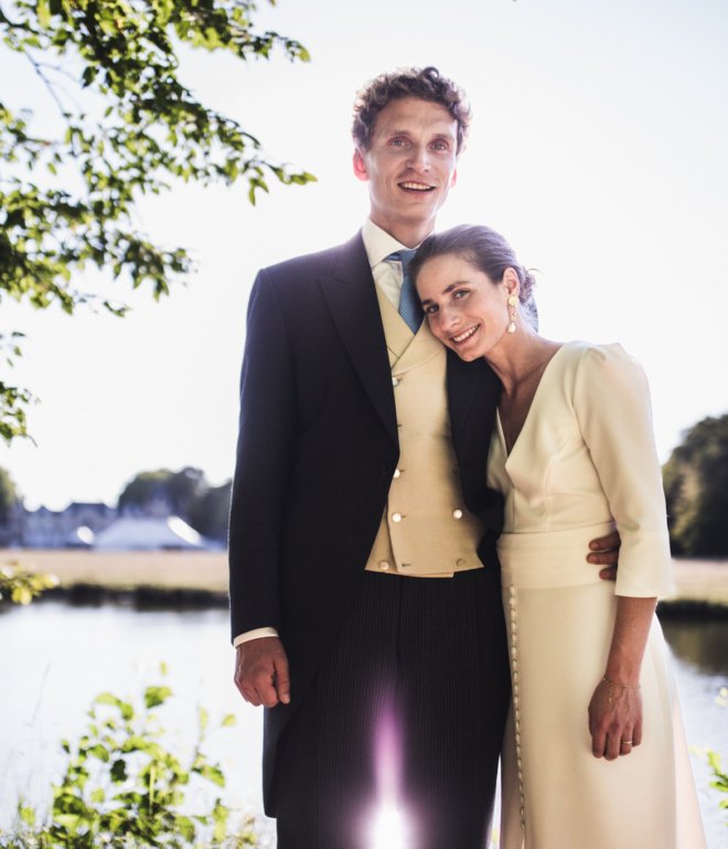 photo de couple lors d'un mariage dans la Sarthe